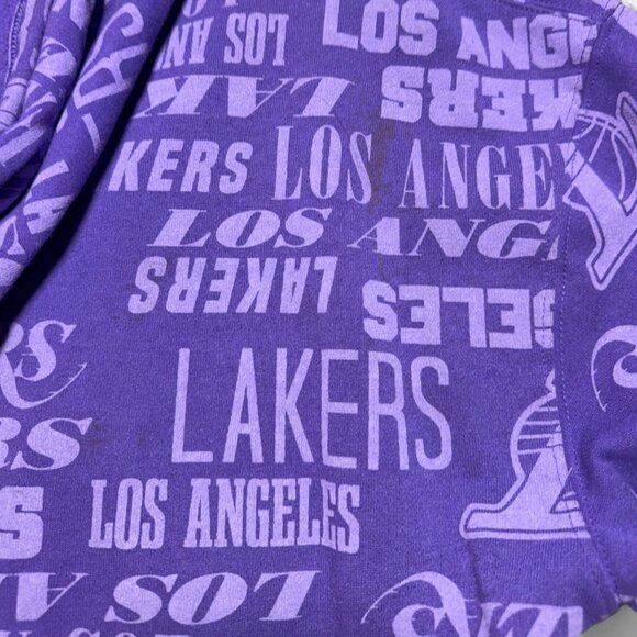 Lakers All Over Print Purple Pullover Hoodie Nba Official Licensed - Picture 7 of 7